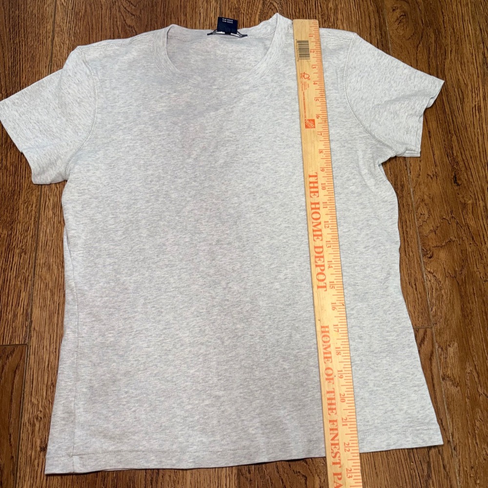 Y2K Ralph Lauren Sport Womens Gray Heather 100% Cotton Crew Neck T-Shirt Size L - Picture 4 of 7